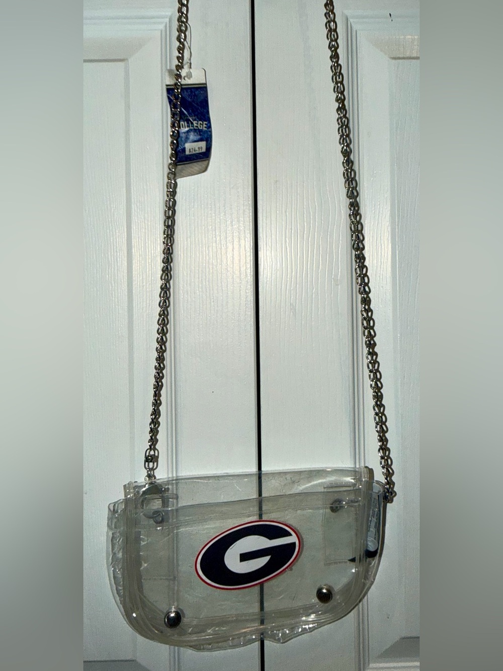 UGA Georgia Bulldogs Clear Stadium Crossbody Bag NWT Chain Strap